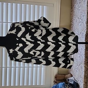 Black and white blouse